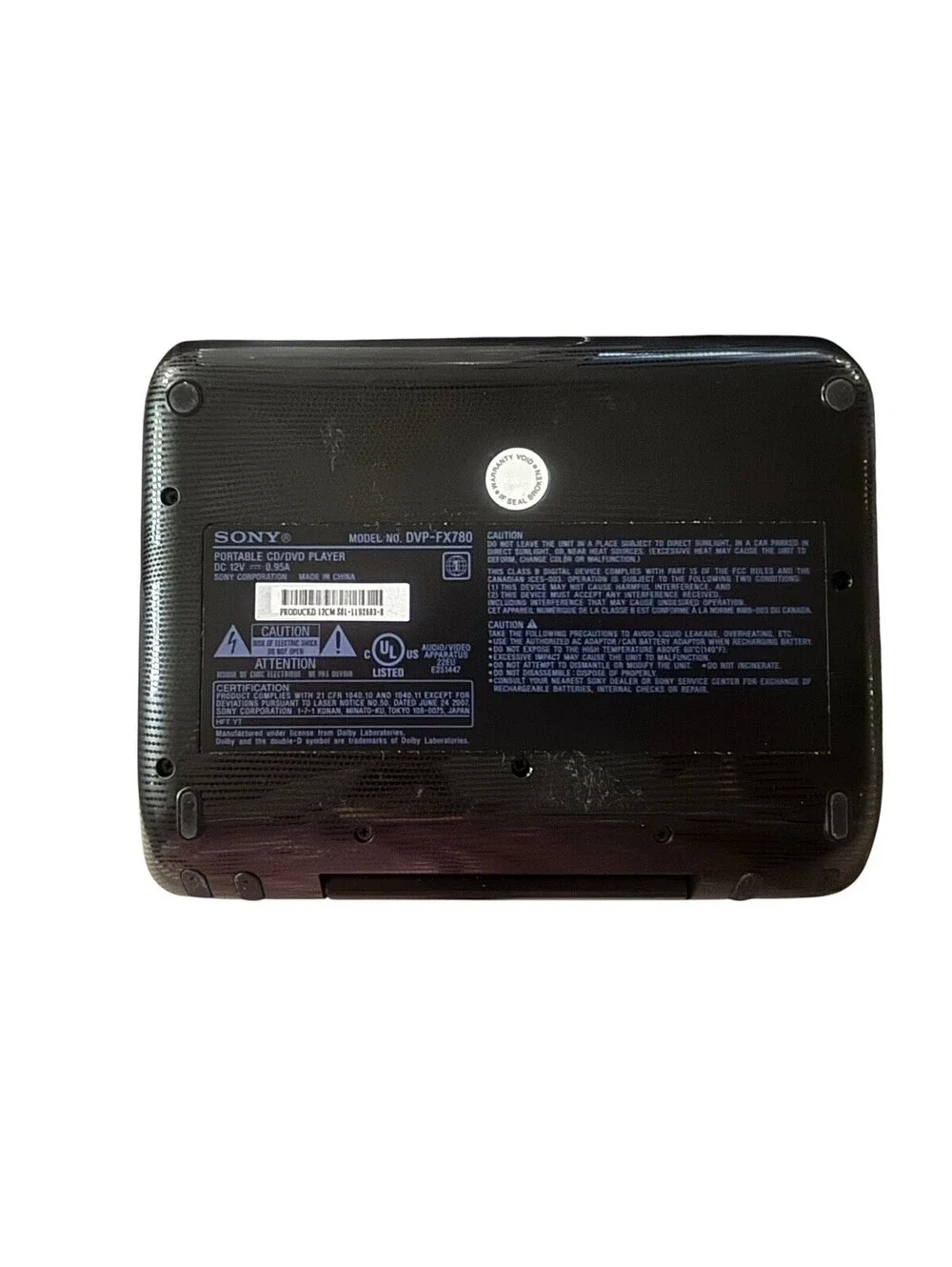 Sony DVP‑FX780 Portable DVD Player 7